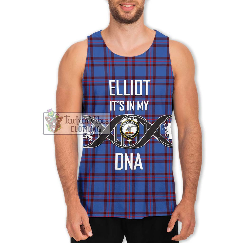 Elliot Modern Tartan Men's Tank Top with Family Crest DNA In Me Style Men - Tartanvibesclothing Shop