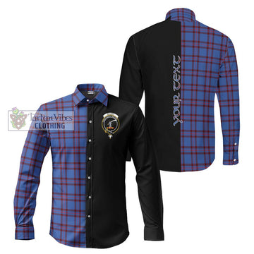 Elliot Modern Tartan Long Sleeve Button Shirt with Family Crest and Half Of Me Style