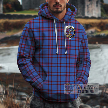 Elliot Modern Tartan Cotton Hoodie with Family Crest