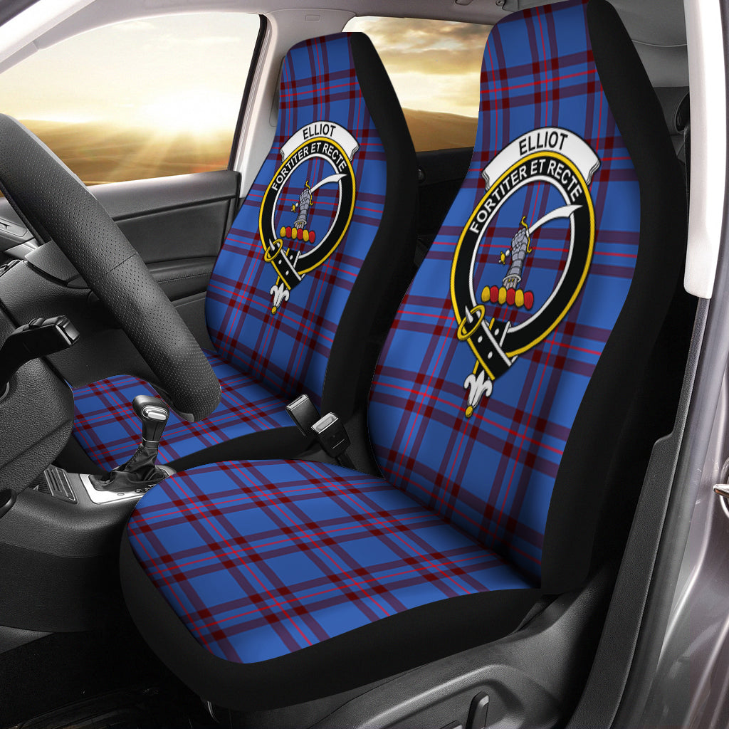 Elliot Modern Tartan Car Seat Cover with Family Crest One Size - Tartanvibesclothing