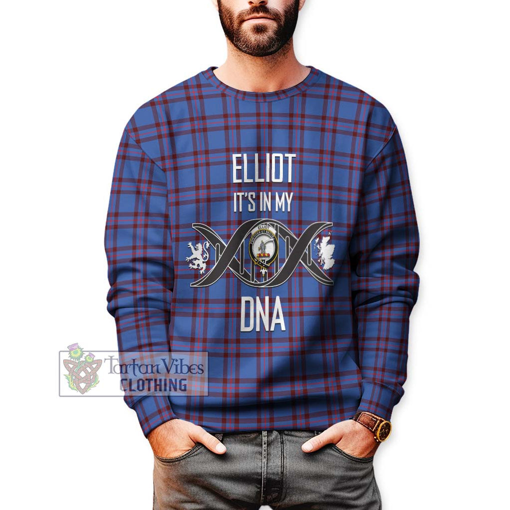 Elliot Modern Tartan Sweatshirt with Family Crest DNA In Me Style Unisex - Tartanvibesclothing Shop