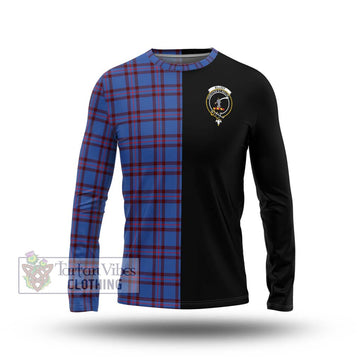 Elliot Modern Tartan Long Sleeve T-Shirt with Family Crest and Half Of Me Style