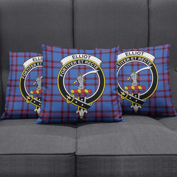 Elliot Modern Tartan Pillow Cover with Family Crest