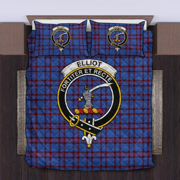 Elliot Modern Tartan Quilt Bed Set with Family Crest