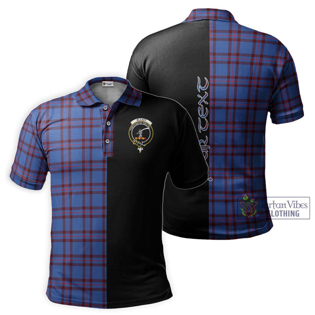 Elliot Modern Tartan Polo Shirt with Family Crest and Half Of Me Style Kid - Tartanvibesclothing Shop