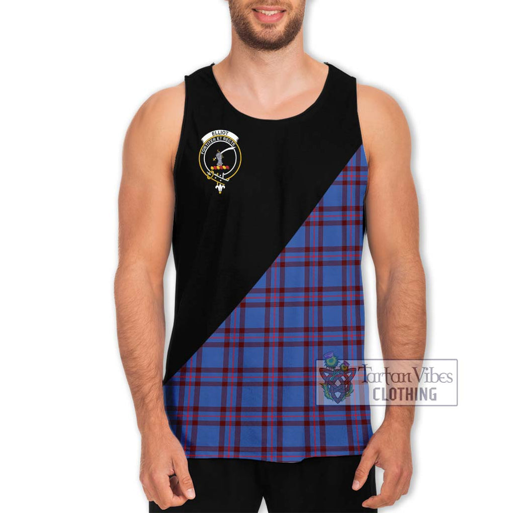 Elliot Modern Tartan Men's Tank Top with Family Crest and Military Logo Style Men - Tartanvibesclothing Shop