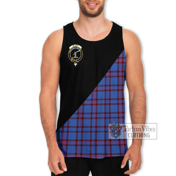 Elliot Modern Tartan Men's Tank Top with Family Crest and Military Logo Style