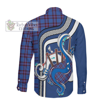 Elliot Modern Tartan Long Sleeve Button Shirt with Epic Bagpipe Style