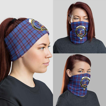 Elliot Modern Tartan Neck Gaiters, Tartan Bandanas, Tartan Head Band with Family Crest