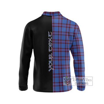 Elliot Modern Tartan Long Sleeve Polo Shirt with Family Crest and Half Of Me Style