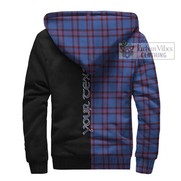 Elliot Modern Tartan Sherpa Hoodie with Family Crest and Half Of Me Style