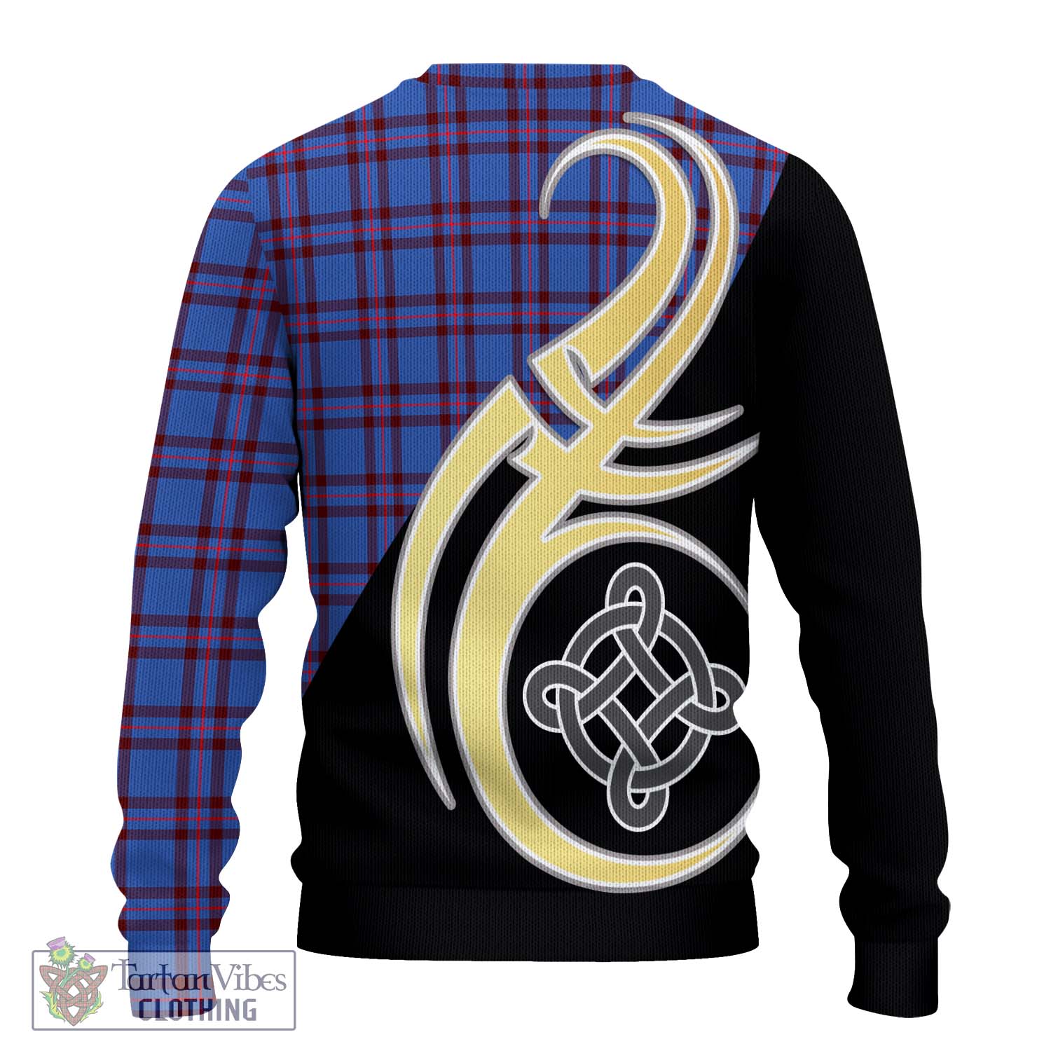 Elliot Modern Tartan Knitted Sweater with Family Crest and Celtic Symbol Style - Tartan Vibes Clothing