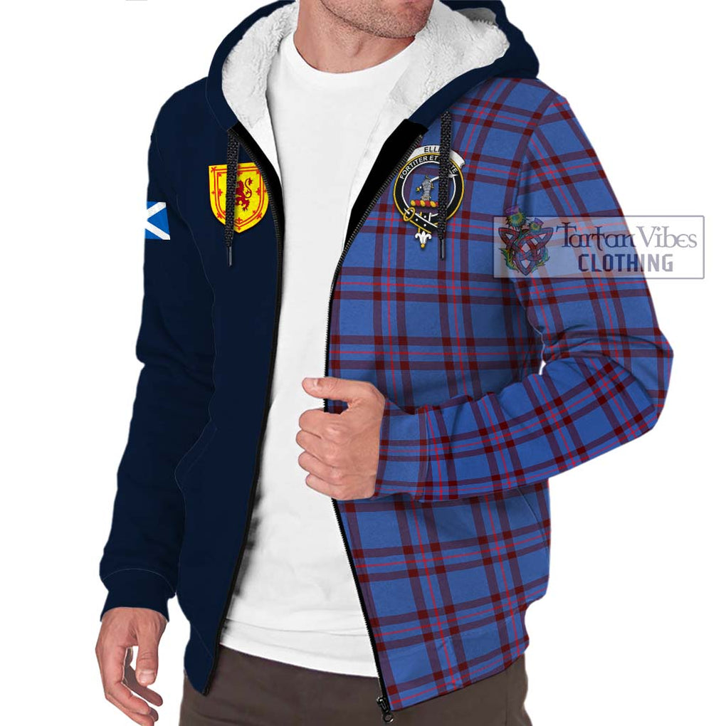 Tartan Vibes Clothing Elliot Modern Tartan Sherpa Hoodie with Scottish Lion Royal Arm Half Style