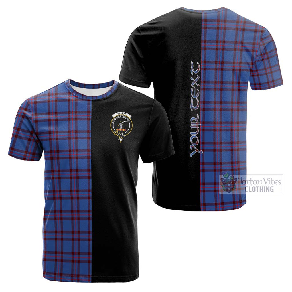 Tartan Vibes Clothing Elliot Modern Tartan Cotton T-shirt with Family Crest and Half Of Me Style