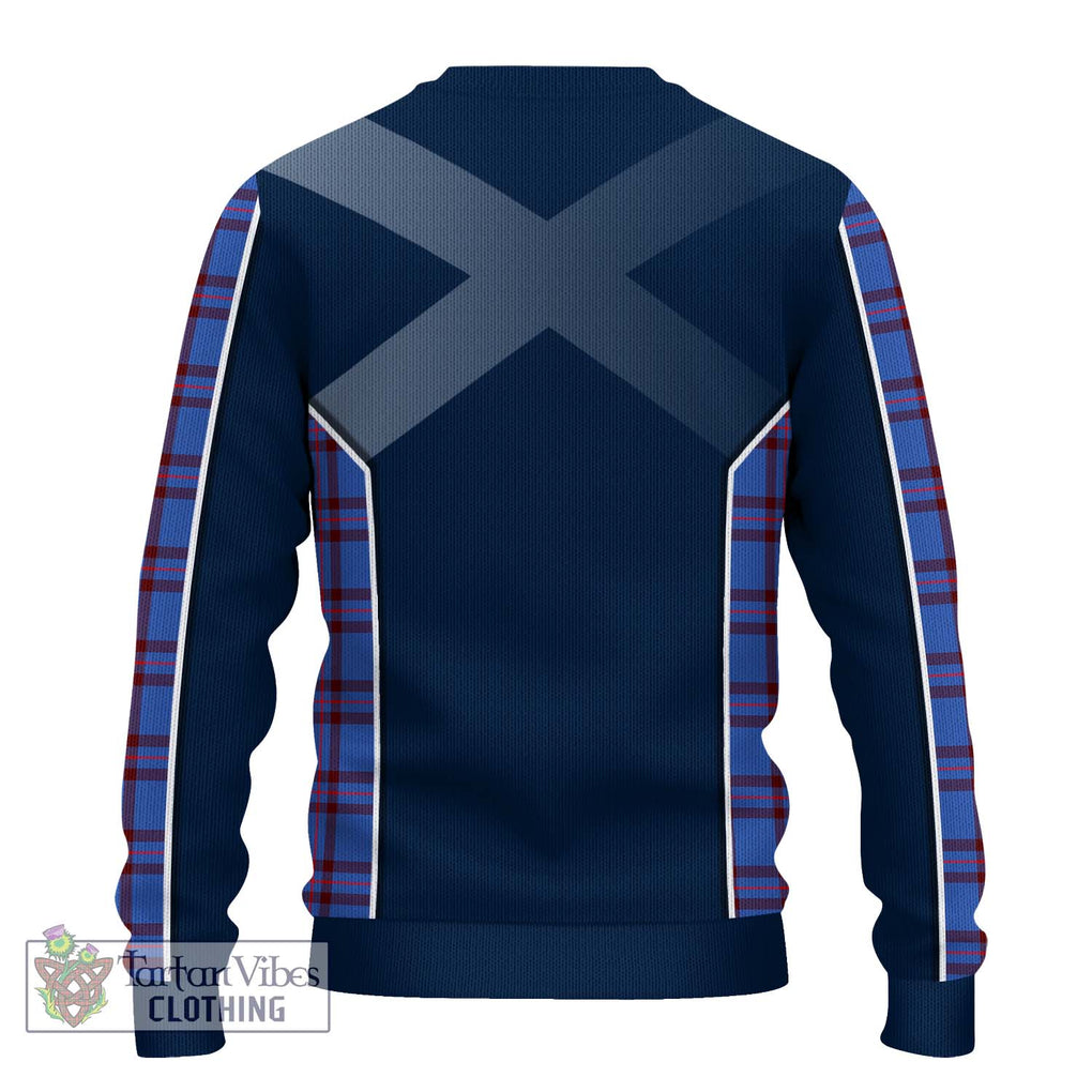 Elliot Modern Tartan Knitted Sweater with Family Crest and Lion Rampant Vibes Sport Style - Tartan Vibes Clothing