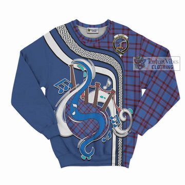 Elliot Modern Tartan Sweatshirt with Epic Bagpipe Style