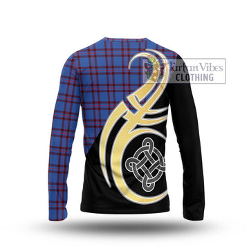 Elliot Modern Tartan Long Sleeve T-Shirt with Family Crest and Celtic Symbol Style