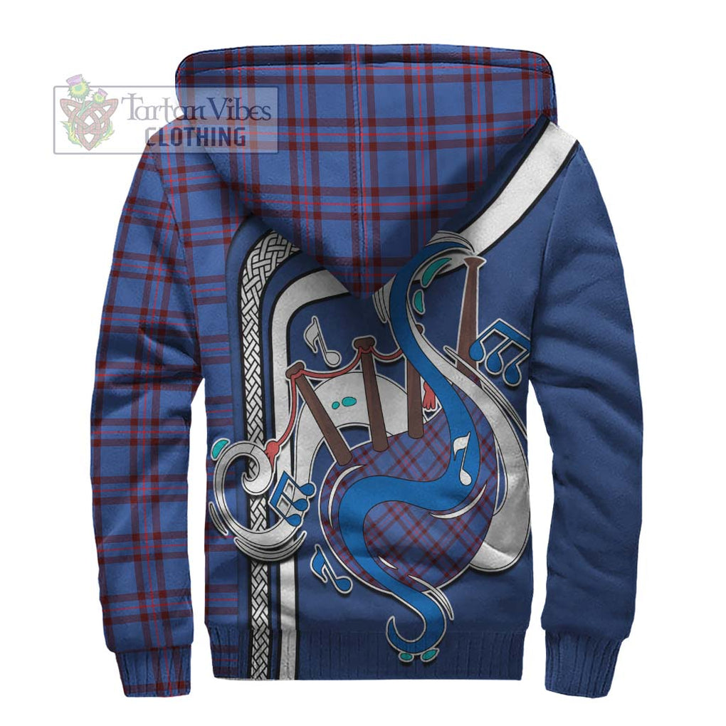 Elliot Modern Tartan Sherpa Hoodie with Epic Bagpipe Style - Tartanvibesclothing Shop