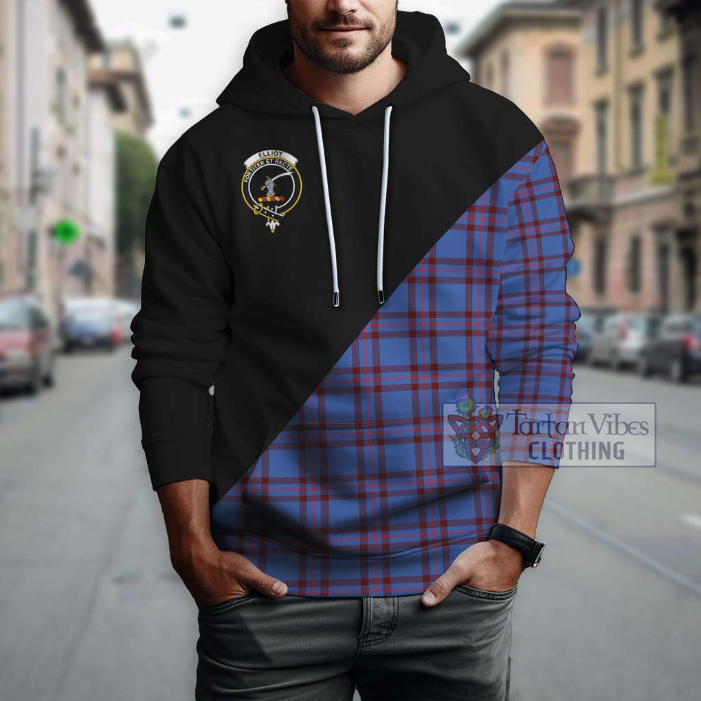 Elliot Modern Tartan Hoodie with Family Crest and Military Logo Style - Tartanvibesclothing Shop