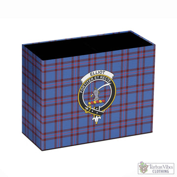 Elliot Modern Tartan Pen Holder with Family Crest