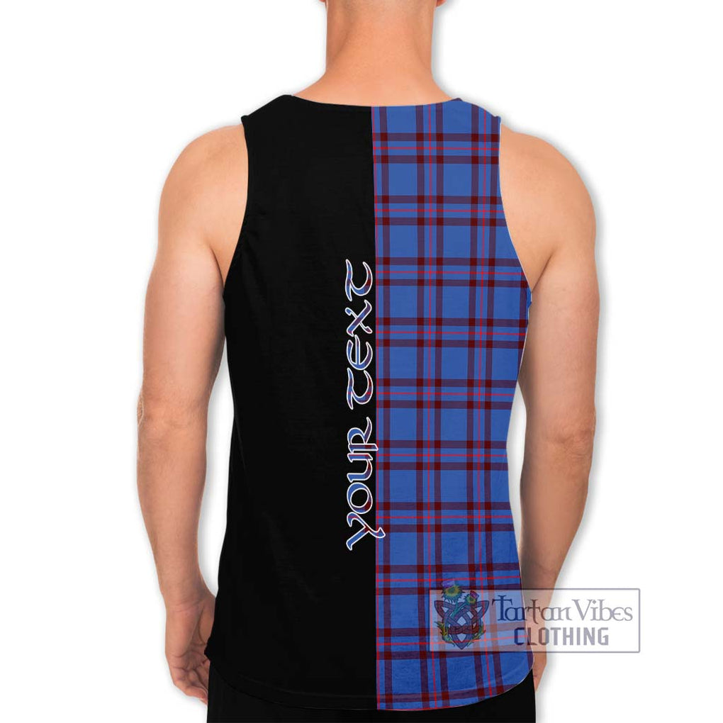 Elliot Modern Tartan Men's Tank Top with Family Crest and Half Of Me Style - Tartanvibesclothing Shop