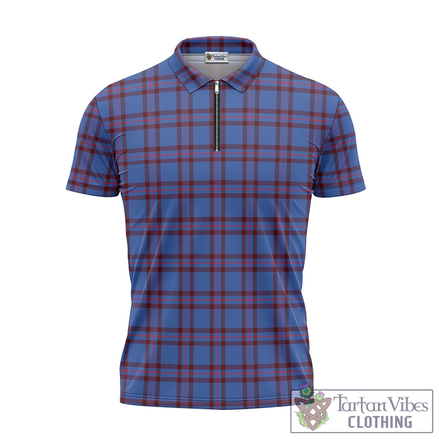 Tartan Vibes Clothing Elliot Modern Tartan Zipper Polo Shirt