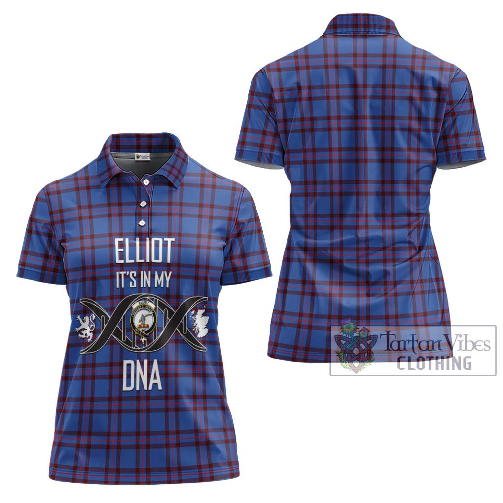 Elliot Modern Tartan Women's Polo Shirt with Family Crest DNA In Me Style - Tartanvibesclothing Shop