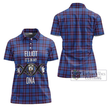 Elliot Modern Tartan Women's Polo Shirt with Family Crest DNA In Me Style