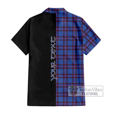 Elliot Modern Tartan Short Sleeve Button Shirt with Family Crest and Half Of Me Style