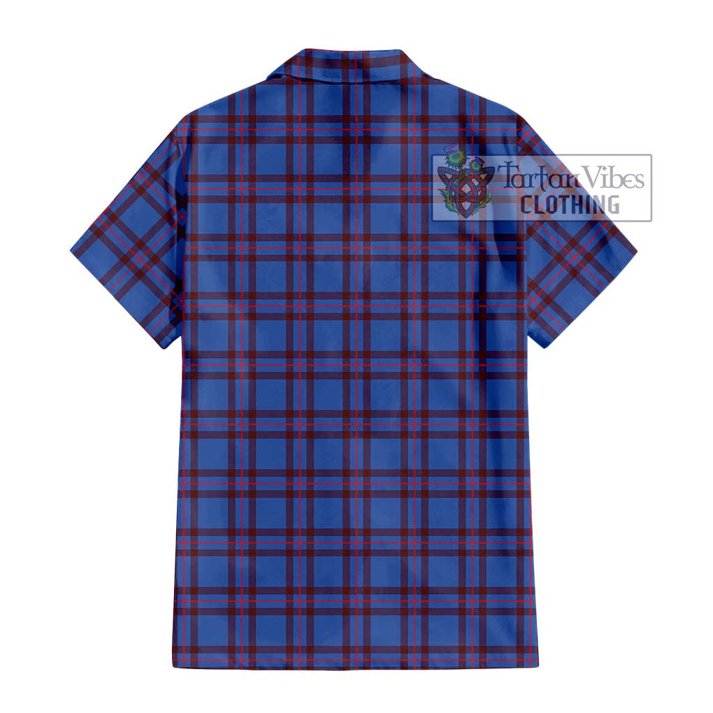 Elliot Modern Tartan Short Sleeve Button Shirt with Family Crest DNA In Me Style - Tartanvibesclothing Shop