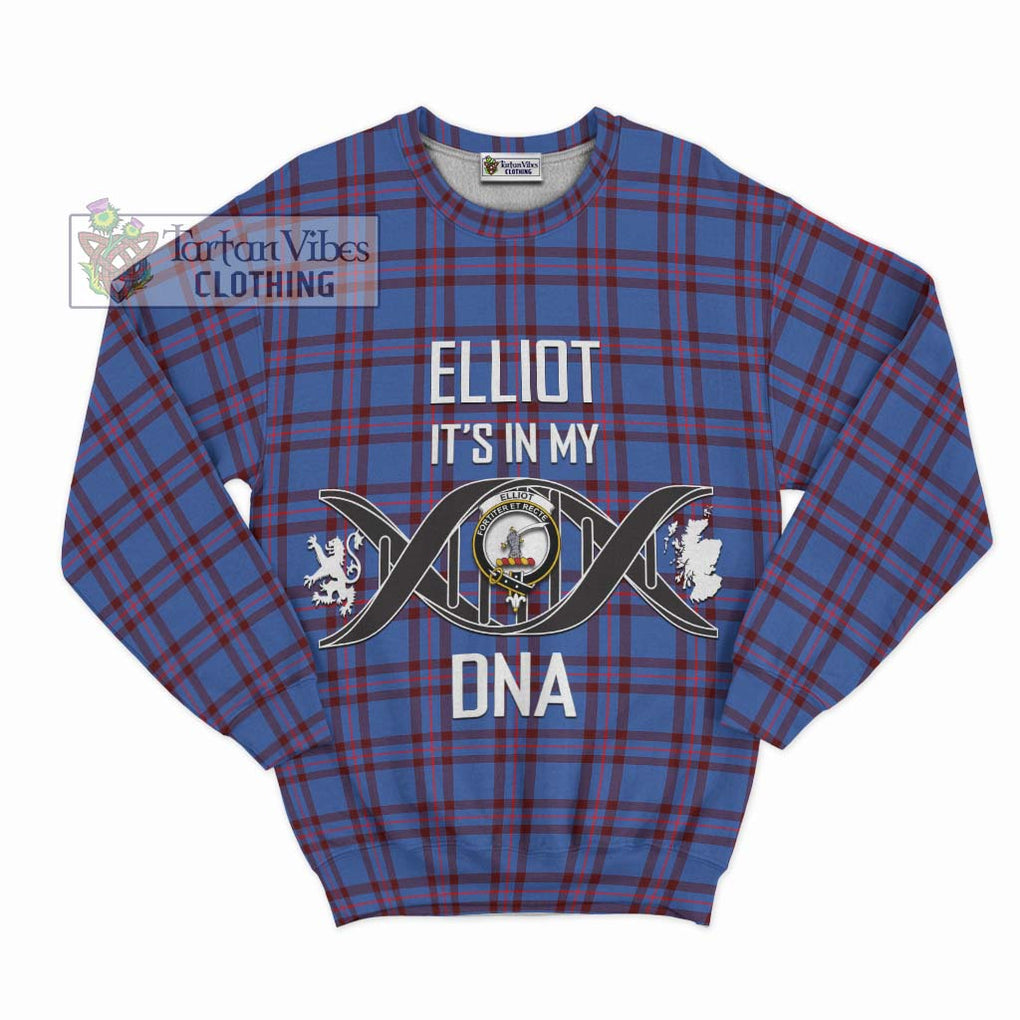 Elliot Modern Tartan Sweatshirt with Family Crest DNA In Me Style - Tartanvibesclothing Shop