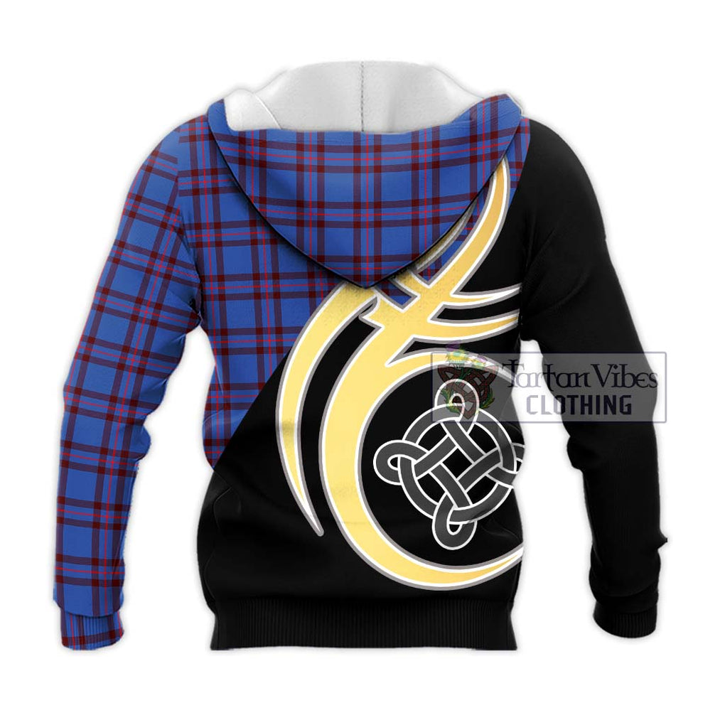 Elliot Modern Tartan Knitted Hoodie with Family Crest and Celtic Symbol Style - Tartan Vibes Clothing