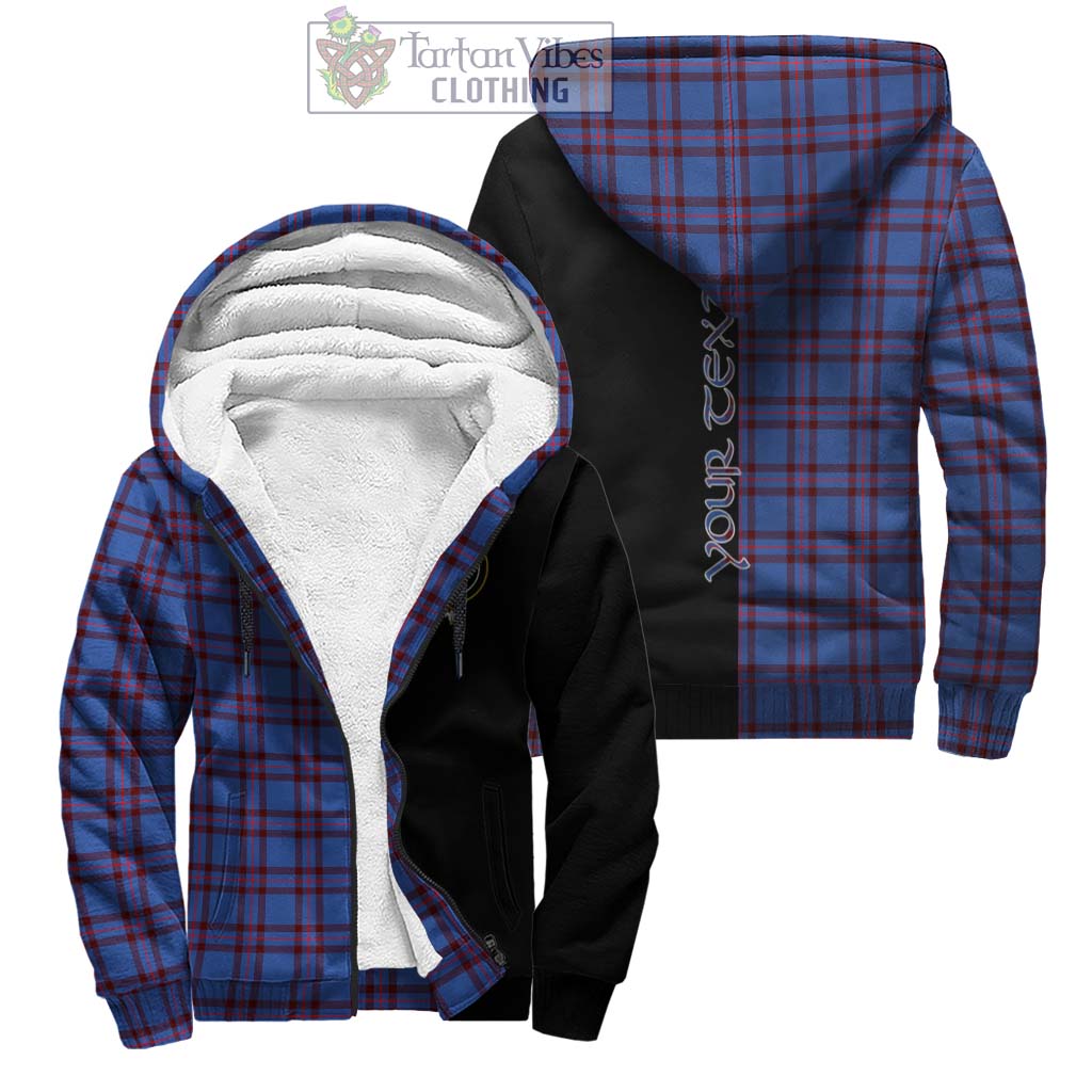 Elliot Modern Tartan Sherpa Hoodie with Family Crest and Half Of Me Style Unisex - Tartanvibesclothing Shop