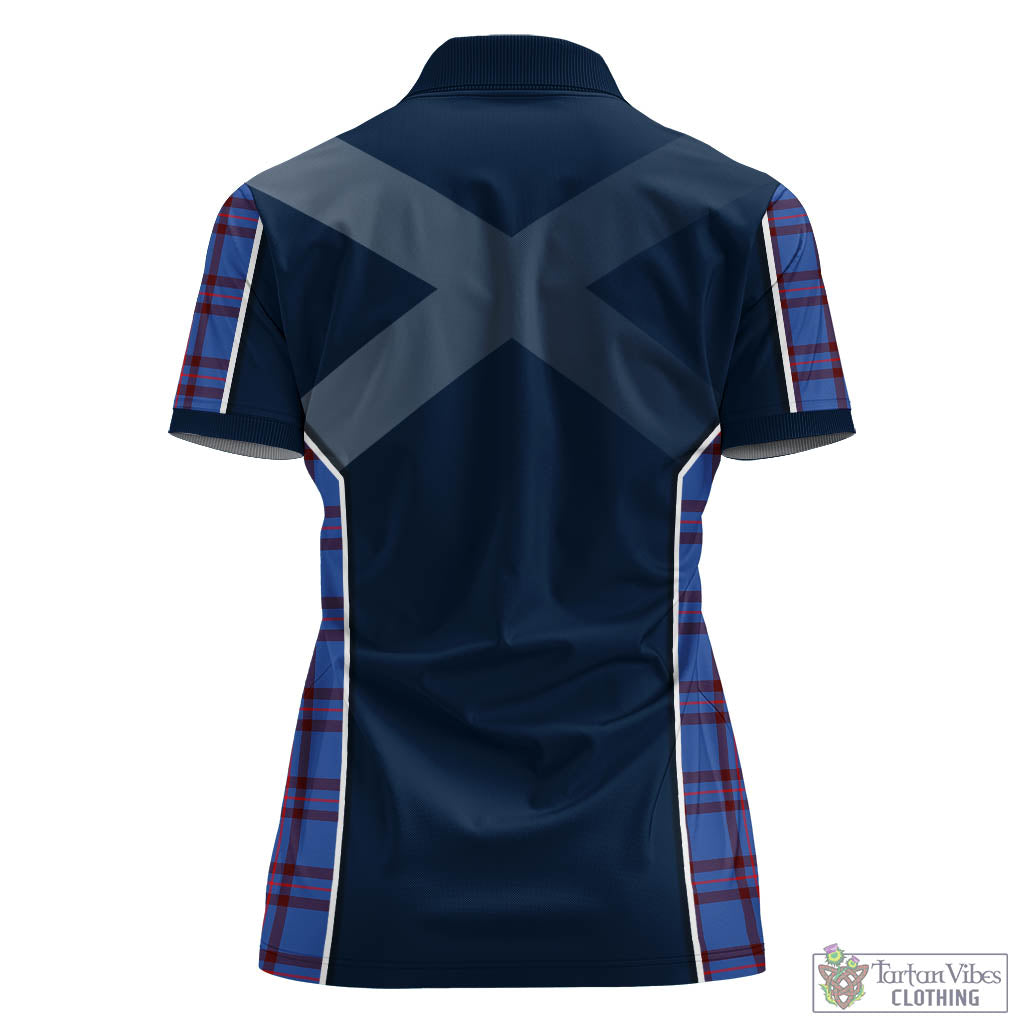 Elliot Modern Tartan Women's Polo Shirt with Family Crest and Lion Rampant Vibes Sport Style - Tartan Vibes Clothing