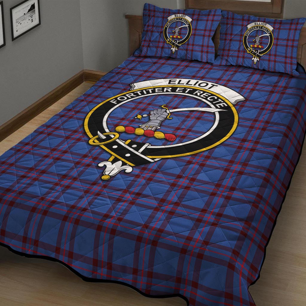 Elliot Modern Tartan Quilt Bed Set with Family Crest - Tartan Vibes Clothing