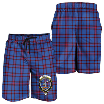 Elliot Modern Tartan Mens Shorts with Family Crest