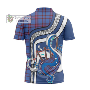 Elliot Modern Tartan Zipper Polo Shirt with Epic Bagpipe Style