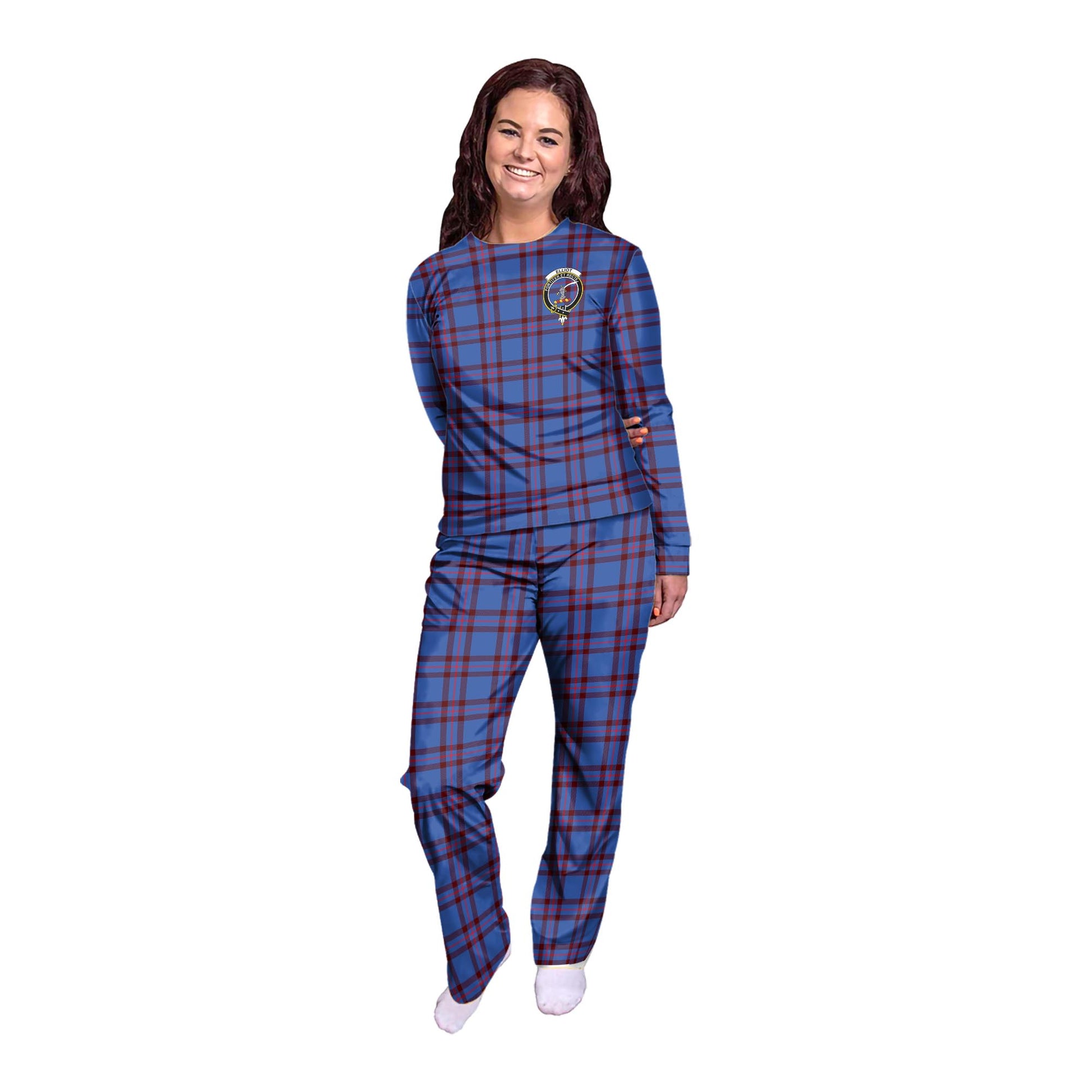 Elliot Modern Tartan Pajamas Family Set with Family Crest - Tartan Vibes Clothing