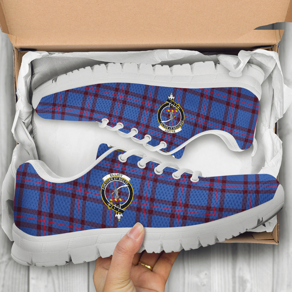 Elliot Modern Tartan Sneakers with Family Crest - Tartan Vibes Clothing