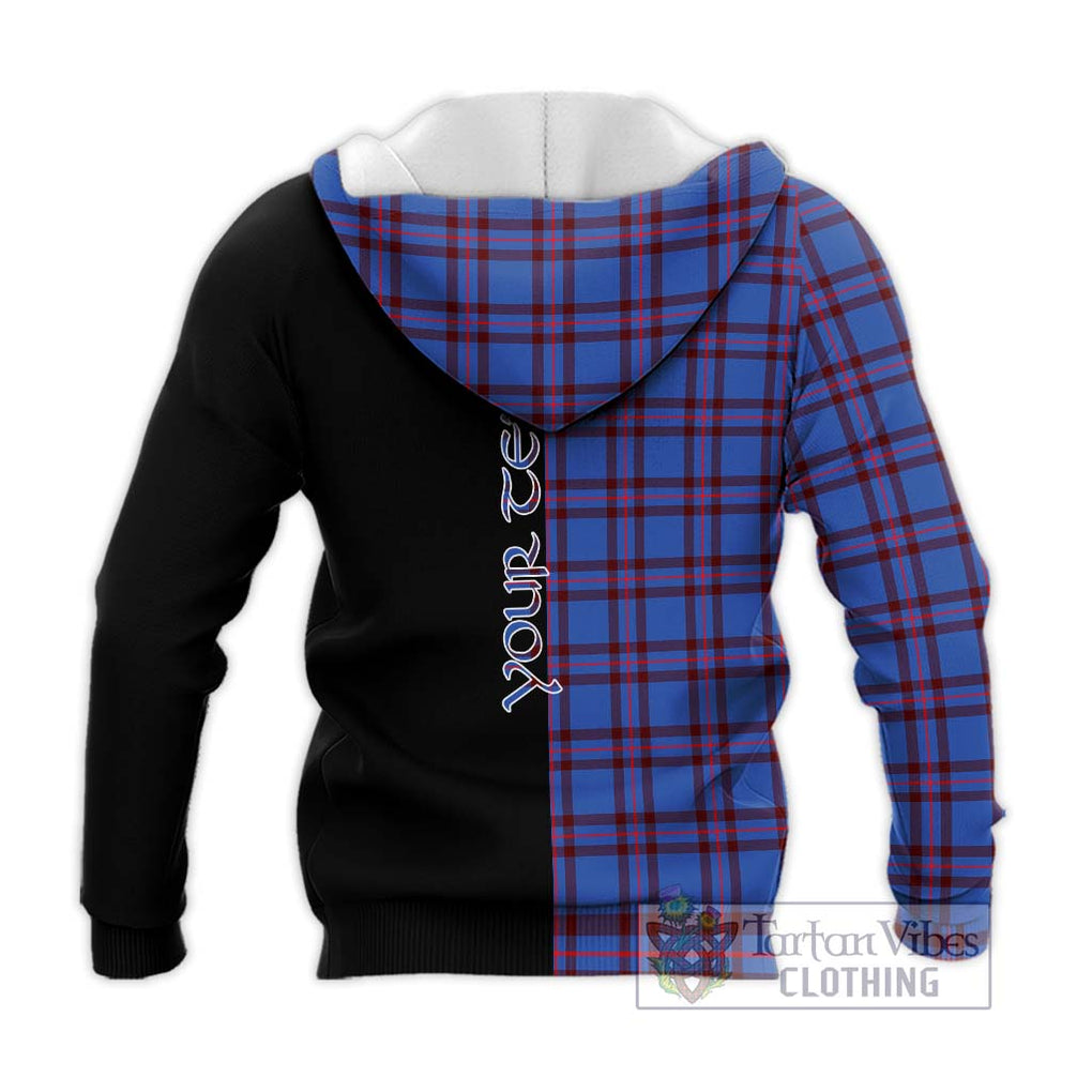 Elliot Modern Tartan Knitted Hoodie with Family Crest and Half Of Me Style - Tartanvibesclothing Shop