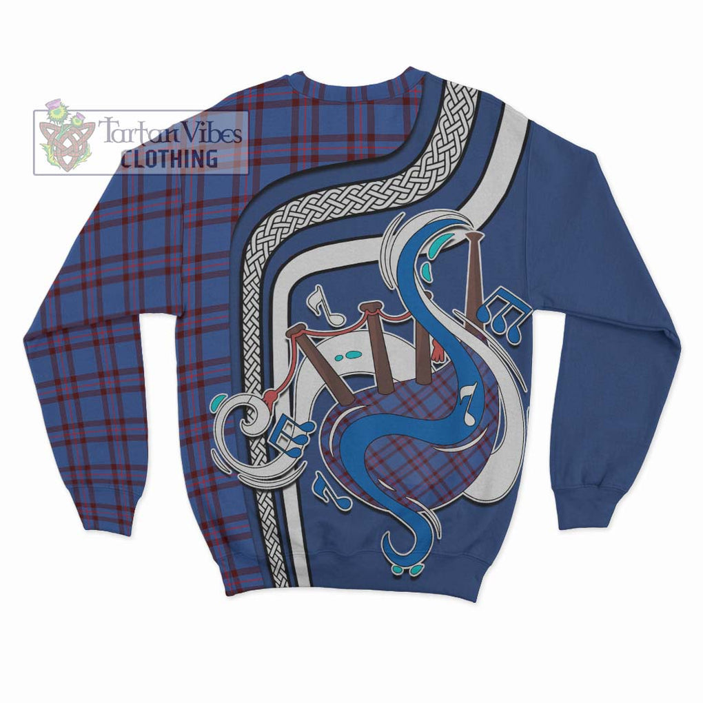 Elliot Modern Tartan Sweatshirt with Epic Bagpipe Style - Tartanvibesclothing Shop