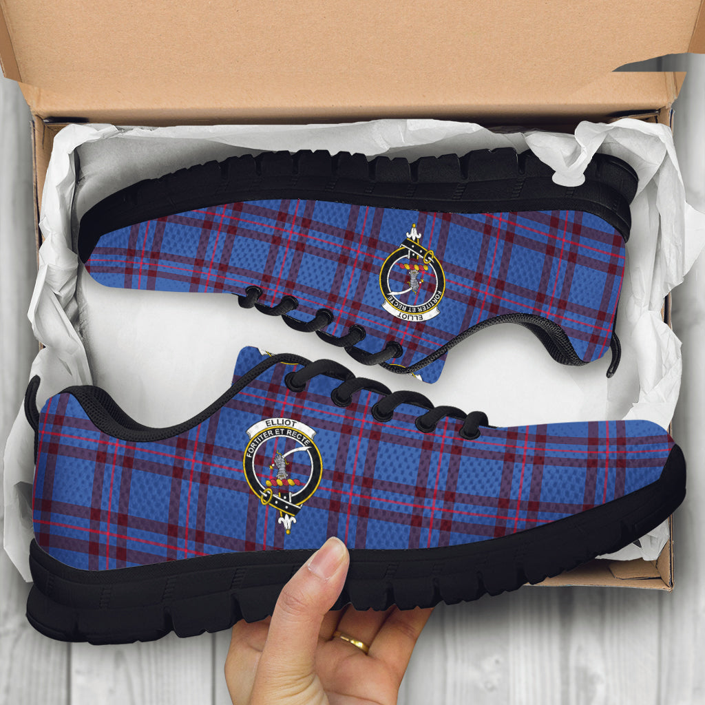 Elliot Modern Tartan Sneakers with Family Crest - Tartan Vibes Clothing