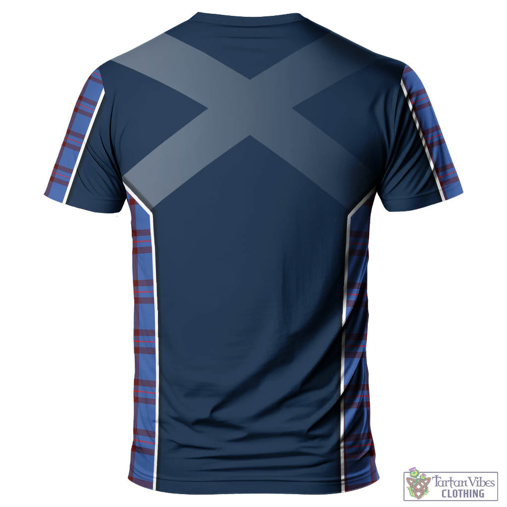 Tartan Vibes Clothing Elliot Modern Tartan T-Shirt with Family Crest and Lion Rampant Vibes Sport Style