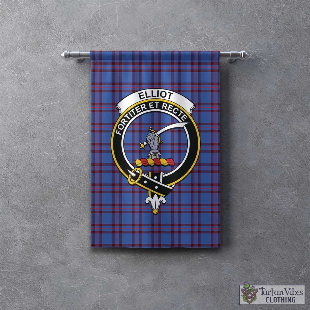 Tartan Vibes Clothing Elliot Modern Tartan Gonfalon, Tartan Banner with Family Crest