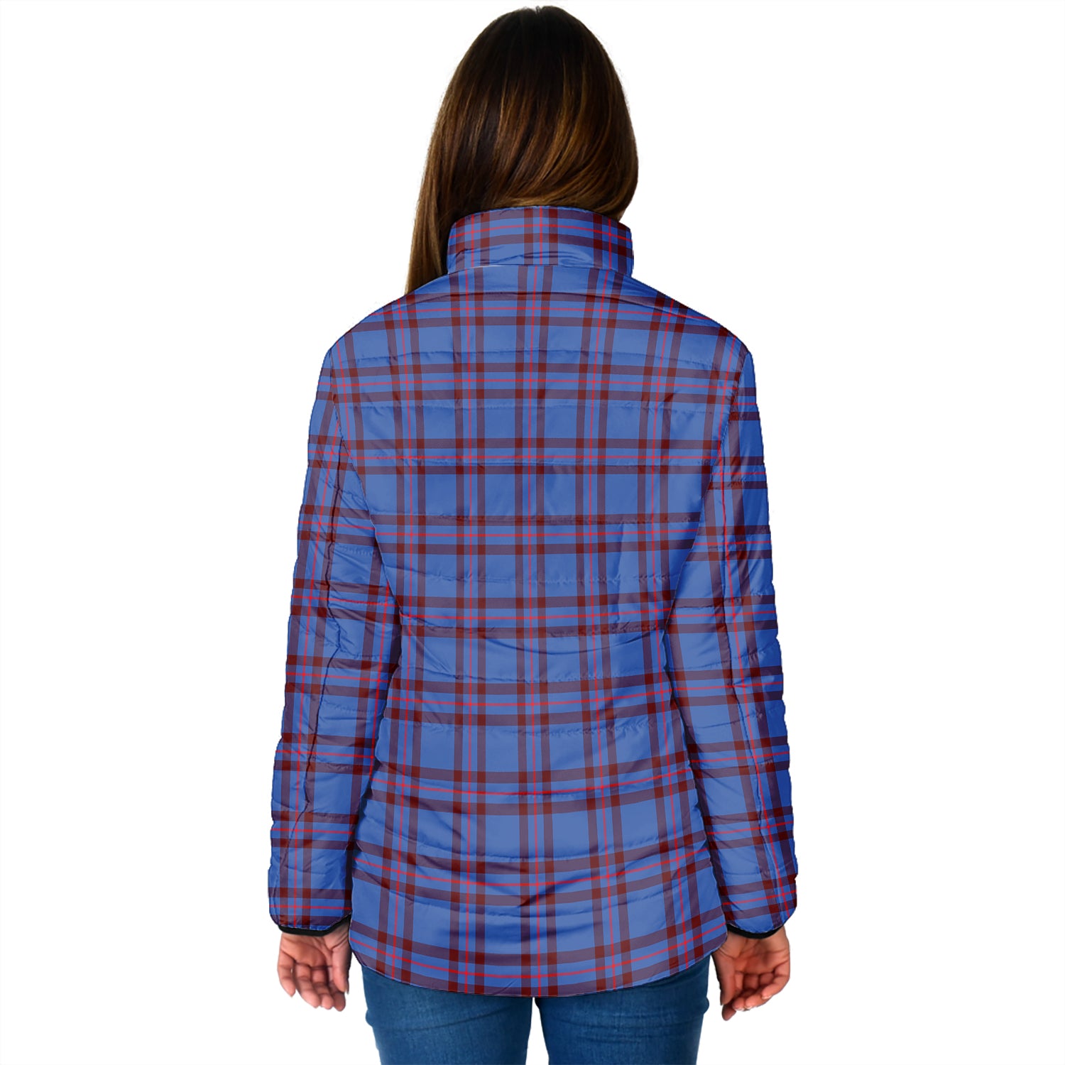 Elliot Modern Tartan Padded Jacket with Family Crest - Tartan Vibes Clothing