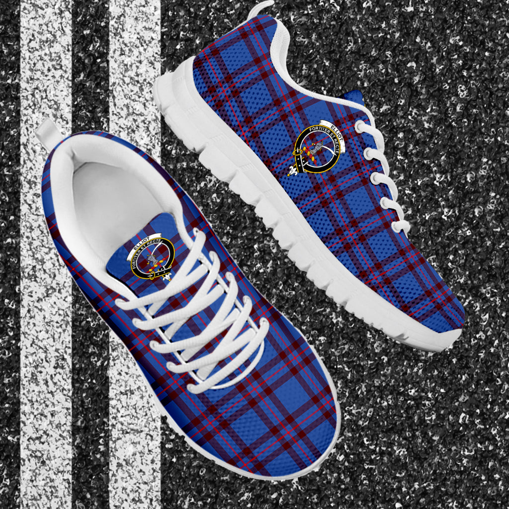 Elliot Modern Tartan Sneakers with Family Crest - Tartan Vibes Clothing