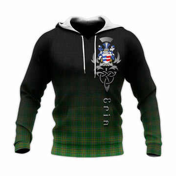 Elliott Irish Clan Knitted Hoodie with Coat of Arms Erin Go Bragh Celtic Inspired Unisex Knitted Pullover Hoodie - Tartan Vibes Clothing
