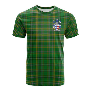 Elliott Irish Clan Tartan Cotton T-shirt with Coat of Arms