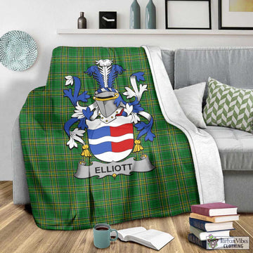 Elliott Irish Clan Tartan Blanket with Coat of Arms