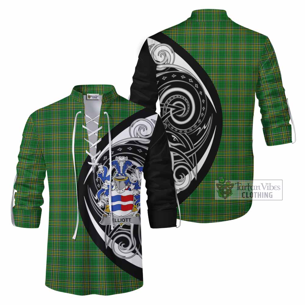 Elliott Irish Clan Ghillie Kilt Shirt Celtic Circle Style - Tartan Vibes Clothing